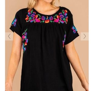Embroidered top